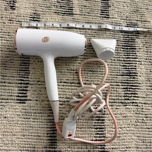 T3 White Hair Dryer with Rose Gold Trim